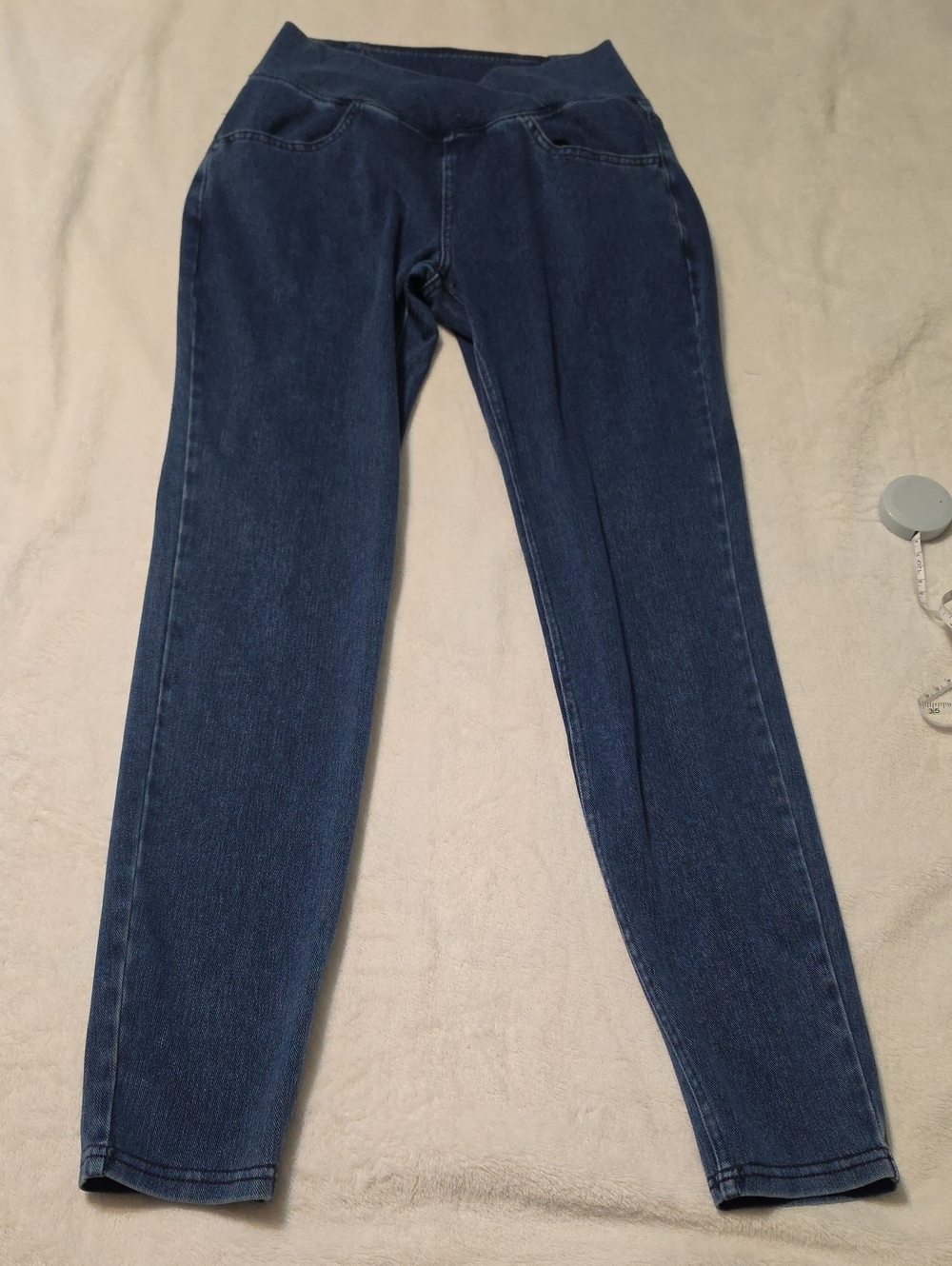 Nwt HALARA Dark Blue Jeggings - High Waist Stretch Denim Look #518